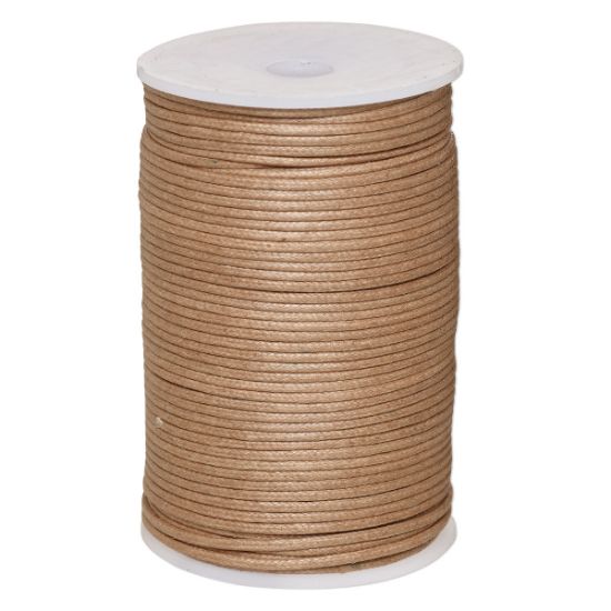 Picture of Cord waxed cotton 2mm Light Brown  x100m