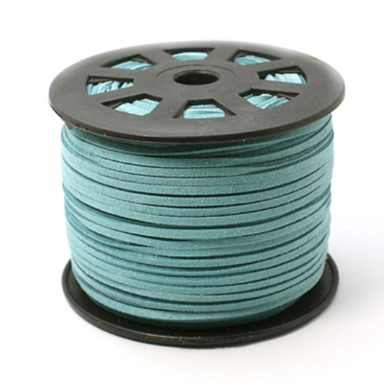 Picture of Faux Suede Cord 3mm Turquoise x1m 