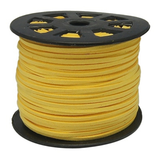 Picture of Faux Suede Cord 3mm Yellow x1m