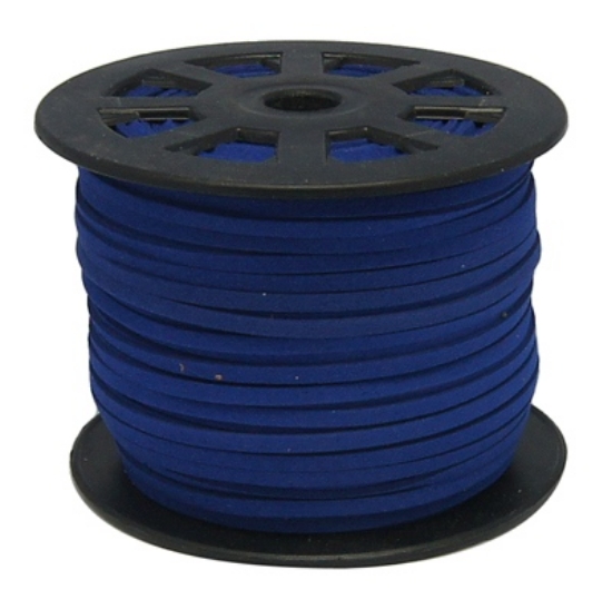 Picture of Faux Suede Cord 3mm Royal Blue x1m