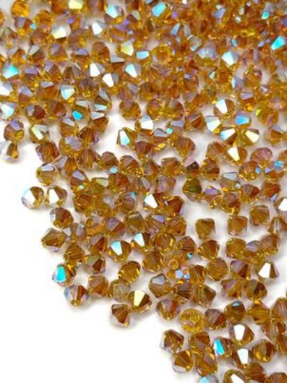 Picture of Preciosa Bead Rondell 4mm Topaz AB2X x100