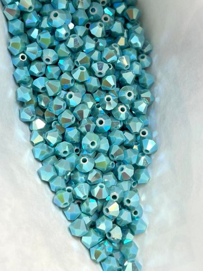 Picture of Preciosa Bead Rondell 4mm Turquoise AB2X x100