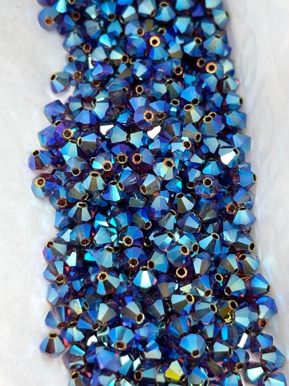 Picture of Preciosa Bead Rondell 4mm Burgundy AB2X x100