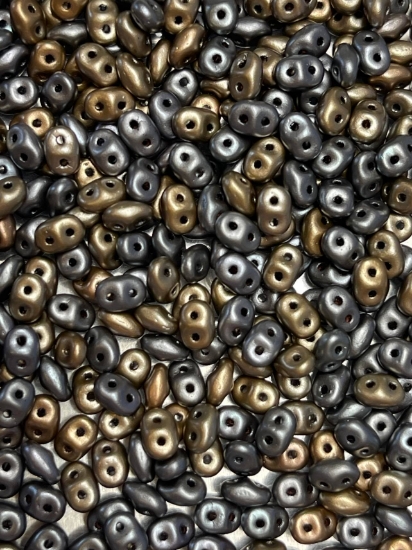Picture of SuperDuo 2,5x5mm Crystal Grey Rainbow x10g
