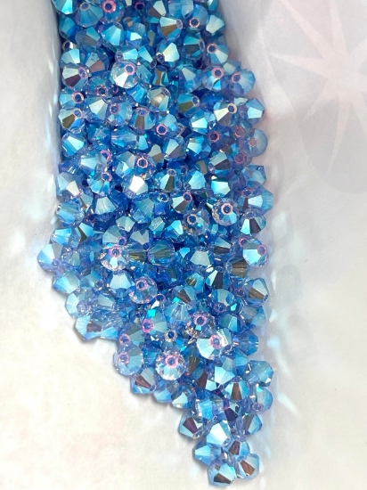 Picture of Preciosa Bead Rondell 4mm Light Sapphire AB2X x100