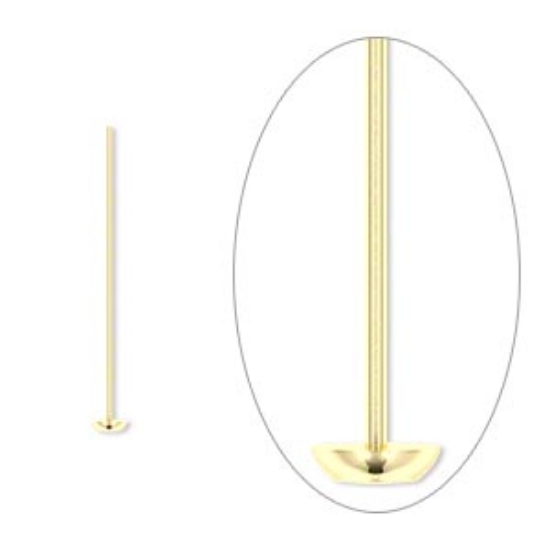 Picture of 14Kt Gold-Filled Head Pin 25mm x2