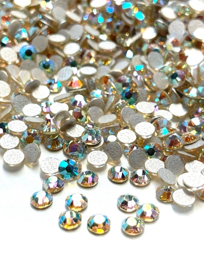 Picture of FACTORY PACK - Preciosa Chaton Rose Maxima SS20 - 4,8mm Light Gold Quartz AB HotFix x1440 
