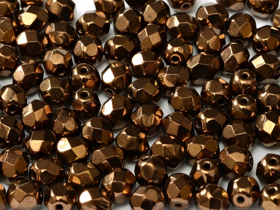 Picture of Fire-Polished 3mm Jet Bronze x100