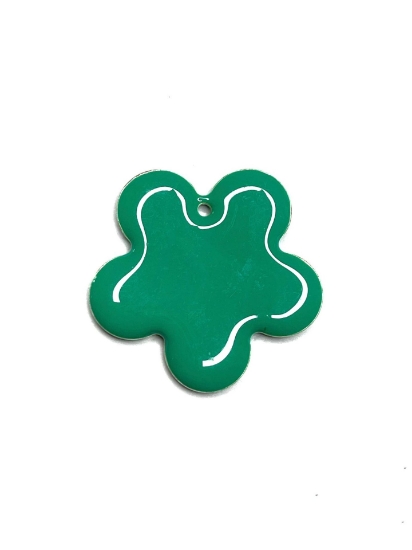 Picture of Candy Flower pendant 27mm Green Turquoise x1