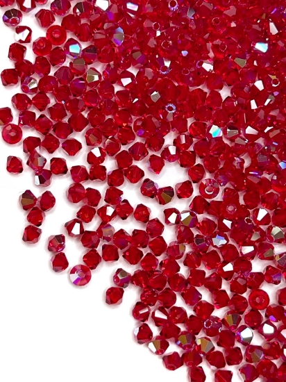Picture of Preciosa Bead Rondell 3mm Light Siam Glitter x100