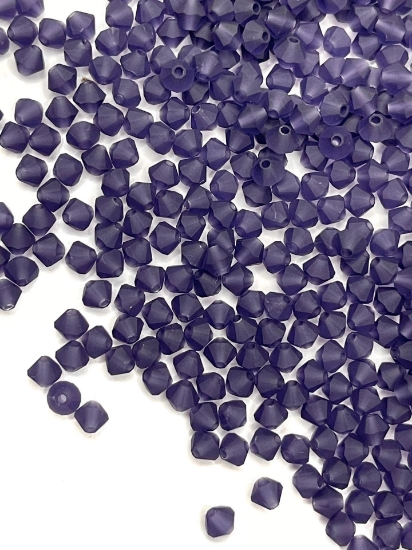 Picture of Preciosa Bead Rondell 4mm Deep Tanzanite Mat x100