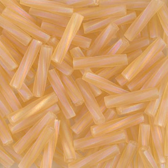 Picture of Miyuki Twist Bugle 12mm 132FR Mat Transparent Light Topaz AB x10g