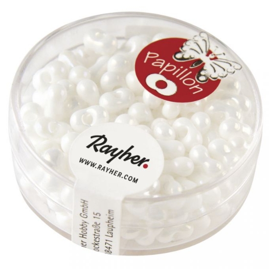 Picture of Peanut beads Rayher 3.2x6.5mm Moonstone x18g