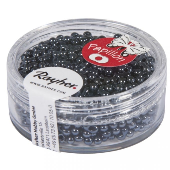Picture of Peanut beads Rayher 3.2x6.5mm Gunmetal x18g 
