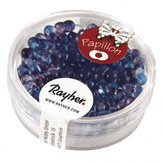 Picture of Peanut beads Rayher 3.2x6.5mm Duo Tone Blue Purple Marine x10g 