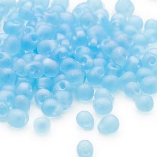 Picture of Miyuki Drop 3.4mm 148FR Mat Aquamarine AB x10g
