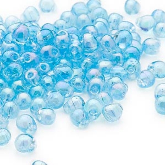 Picture of Miyuki Drop 3.4mm 260 Transparent Aqua AB x10g