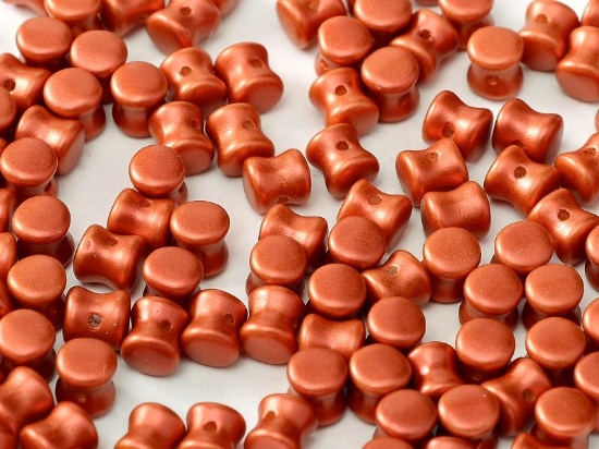 Picture of Diabolo shape beads 4x6mm Lava Red x50