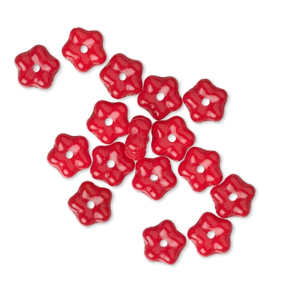 Picture of Flower 7mm  Opaque Red x60