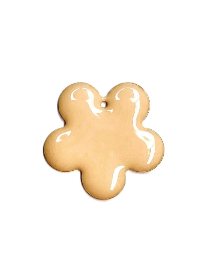 Picture of Candy Flower pendant 27mm Beige x1