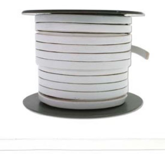 Picture of Licorice Flat Leather 5mm White x10cm
