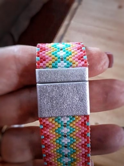 Picture of Acrylic Power Magnetic Clasp 25x2mm Silver x1