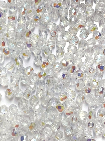 Picture of Fire-Polished 3mm Crystal AB x100