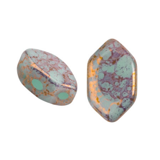 Picture of Paros® par Puca® 7x4mm Green Aqua Opal Bronze x10g