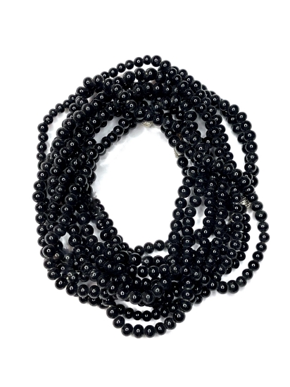 Picture of Glass beads Round 4mm Black x38cm