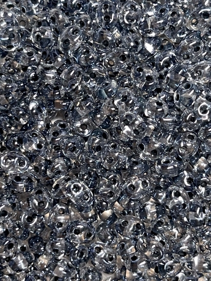 Picture of Preciosa Twin Beads 2.5x5mm Crystal Dark Grey Color Lined x10g