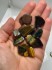 Изображение Tiger Eye bead gigantic Hawaiian chip x10