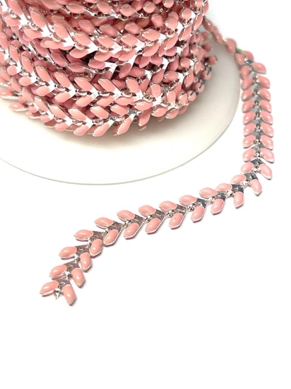 Picture of Chevron epoxy chain Pink x10cm