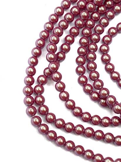 Picture of Preciosa Nacre Round Maxima 10mm Pearlescent Red x5