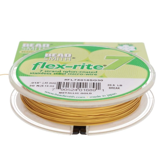 Picture of Flexrite 7-strand 0.45mm Metallic Satin Gold x9.2m