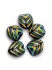 Picture of Lumbang Seed 20-25mm with painted strips Black Colour Mix x1