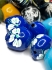 Picture of Lumbang Seed 20-25mm with painted flower  Blue White x1