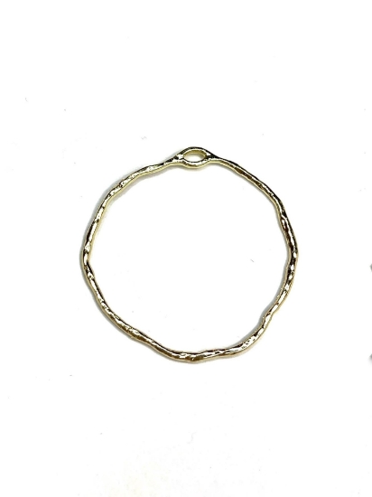 Picture of Charm Circle Pendant 35mm Gold Tone x2
