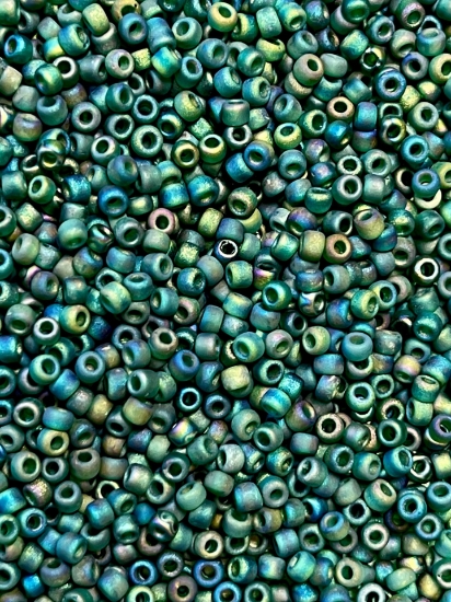 Picture of Matsuno Rocaille 11/0 23F Emerald Mat  AB x10g