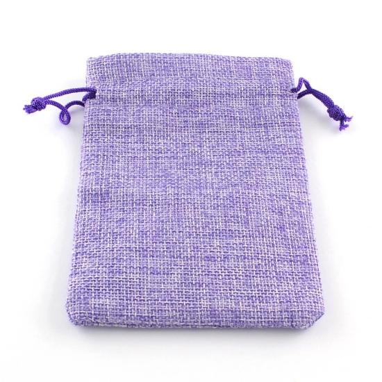 Picture of Burlap Pouch 18x13cm Purple x5