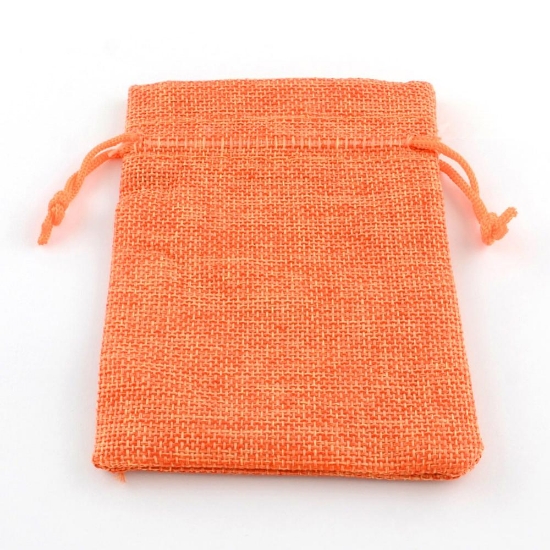 Picture of Burlap Pouch 18x13cm Orange x5