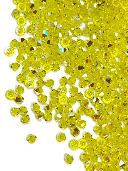 Picture of Preciosa Bead Rondell 4mm Citrine Glitter x100