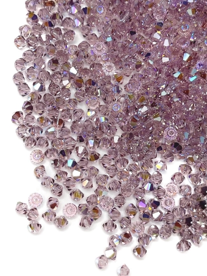 Picture of Preciosa Bead Rondell 4mm Light Amethyst Glitter x100