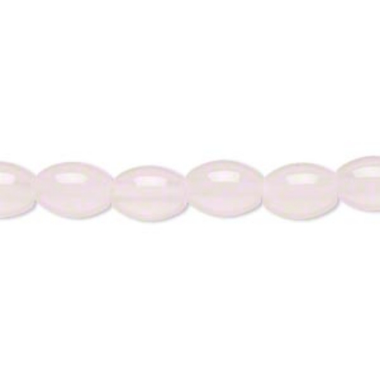 Picture of Glass beads Oval 8x6mm Translucent Pink x35
