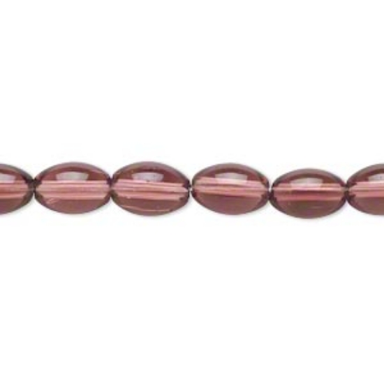 Picture of Glass beads Oval 8x6mm Translucent Purple x35 