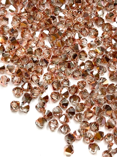 Picture of Preciosa Bead Rondell 4mm Crystal Capri Gold x100