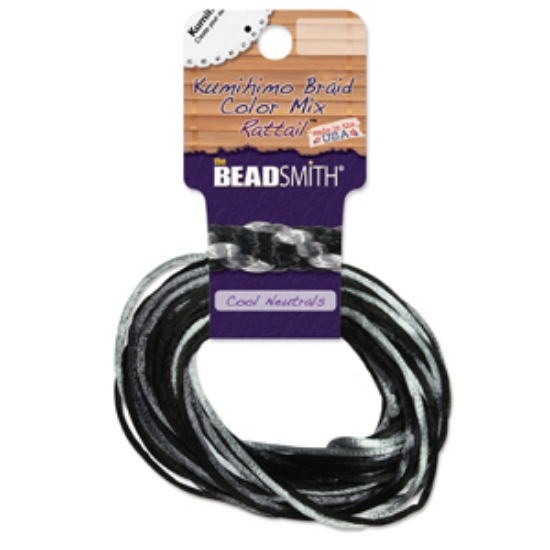 Picture of Rattail 2mm Cool Neutrals 4 Colors x10,9m