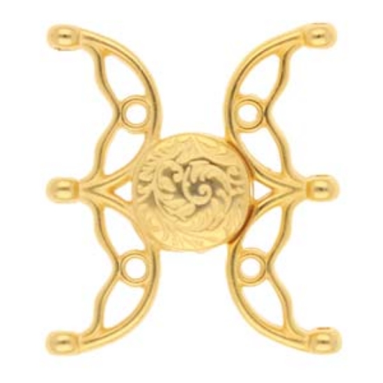Picture of Cymbal - Volakas III 8/0 Magnetic Clasp 27x24mm 24kt Gold Plate x1