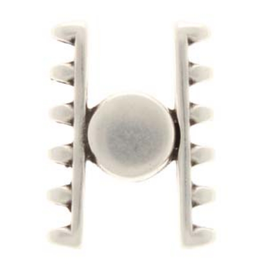 Picture of Cymbal - Ateni VI Superduo Magnetic Clasp 24x18mm Silver Plate x1