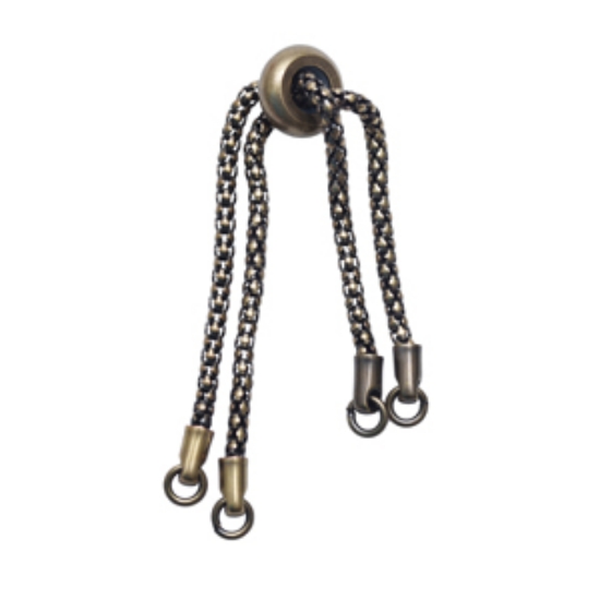 Picture of Partially Finished Adjustable Slider Clasp Bracelet Antique Brass x1