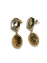 Picture of Ear Stud 4120 Oval 14x10mm w/ Loop 24Kt Gold Plate x2